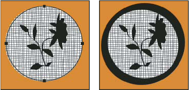 Photoshop Path selected and stroked 