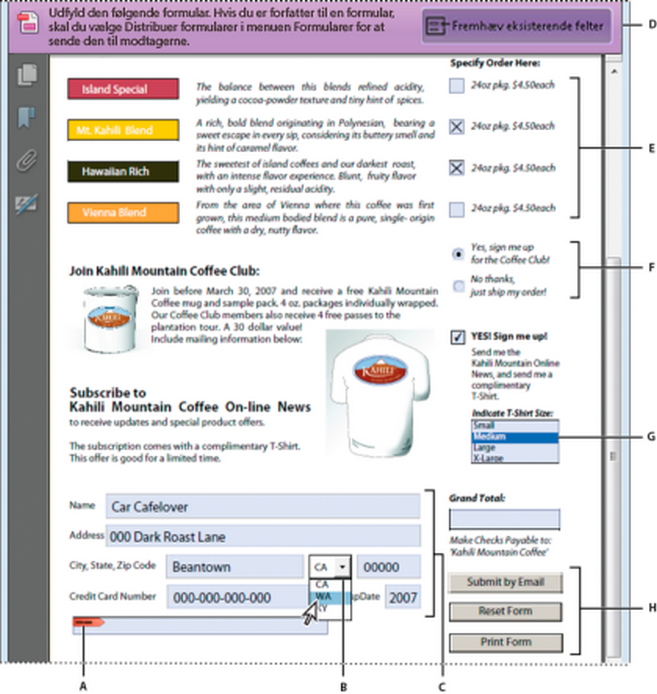 Opret en formular i Acrobat