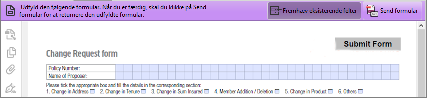 Interaktive formularer i Acrobat Reader