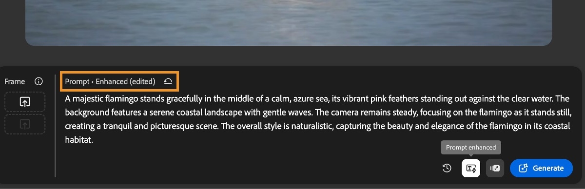 Den forbedrede prompt føjes til promptlinjen.