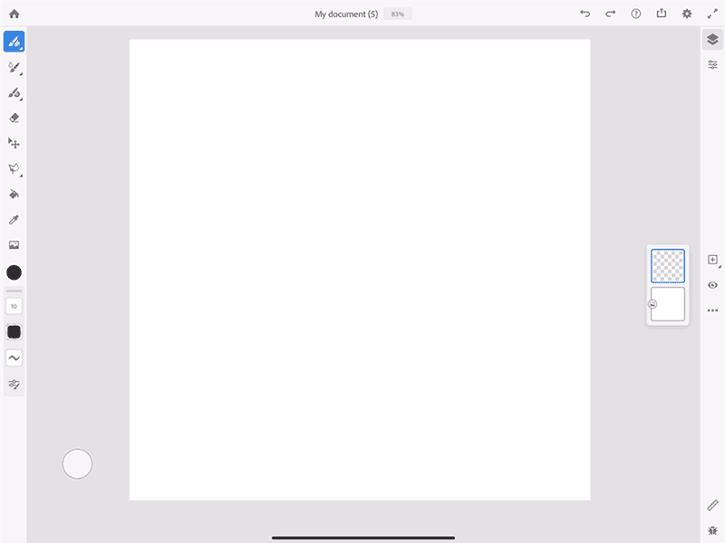 Tegn en skitse på lærredet.