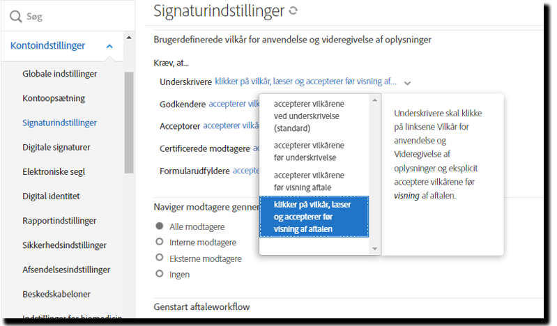 Udtrykkeligt samtykke med indstilling for tvungen gennemgang