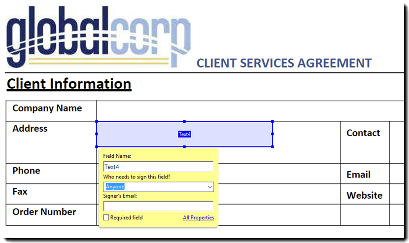 Egenskaber for placerede felter