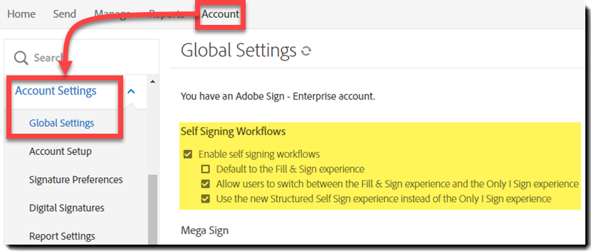 Gå til indstillingerne