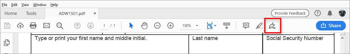 Werkzeug zum globalen Signieren