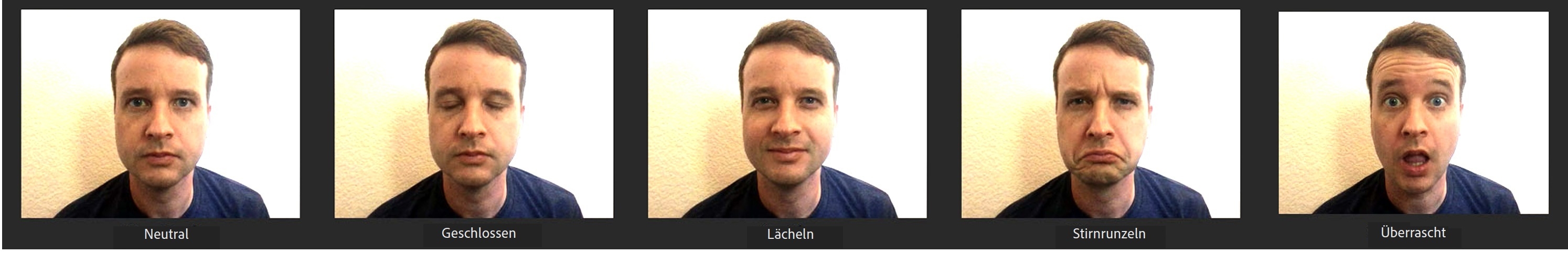 Gesichtsausdrücke aufnehmen