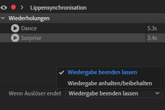 Erstellte Wiedergaben