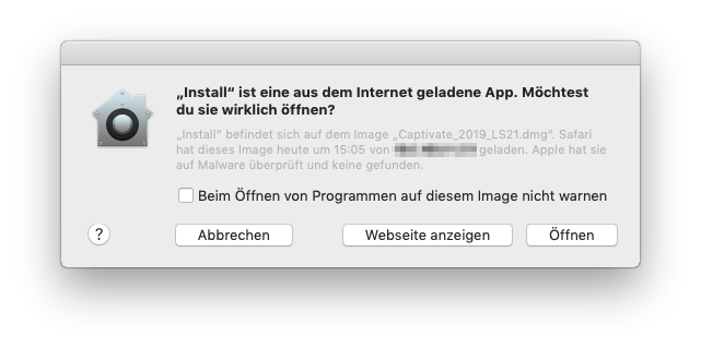 Klicken Sie auf „Öffnen“ und fahren Sie fort
