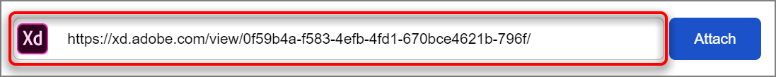 Fügen Sie einen Link zu einem XD Prototyp oder einer Design-Spezifikation ein