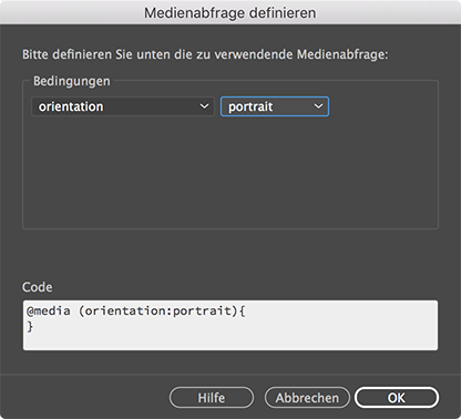 Medienabfragen definieren