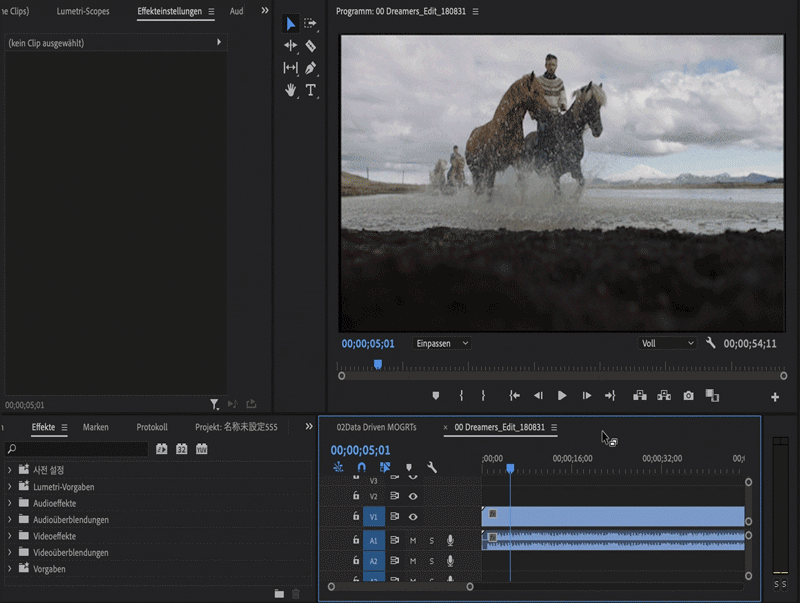 Verringern von Helligkeit und Kontrast des Effekts