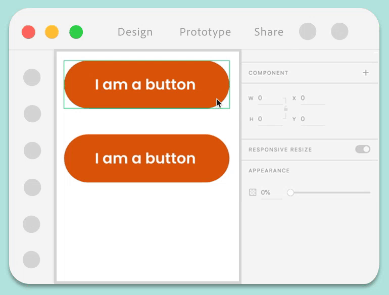 Klicken Sie auf das Stiftsymbol (Bearbeiten), um die Primärkomponente auszuwählen, sodass Sie Zustände zur Primärkomponente hinzufügen oder vorhandene Zustände bearbeiten können