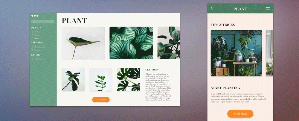 Karusselleffekt, der mithilfe von Bildlaufgruppen erstellt wurde