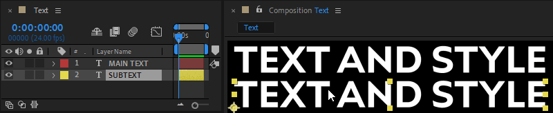 text and style