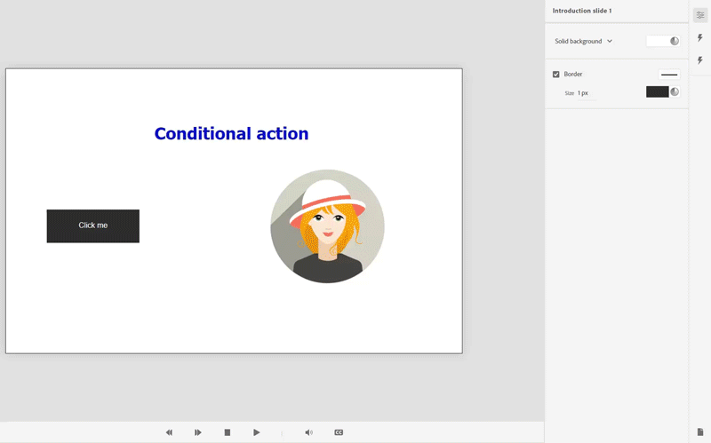 Conditional action workflow