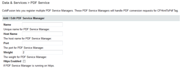 PDF service manager