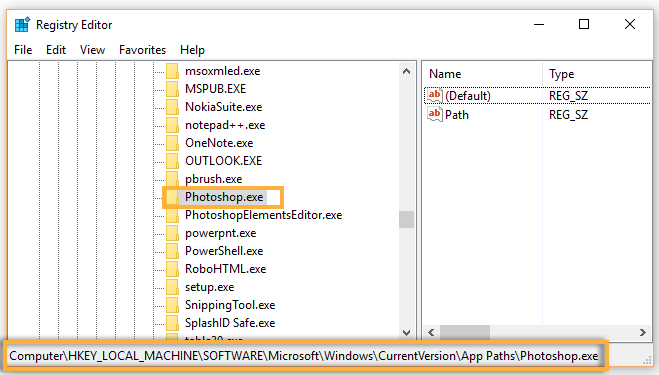 Navigate to registry key Navigate to registry key