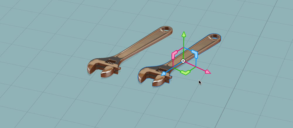 The Move tool also allows planar movement on two axes.