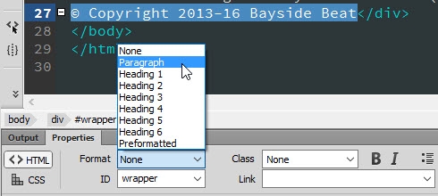 Text is highlighted and formatted as paragraph body type.