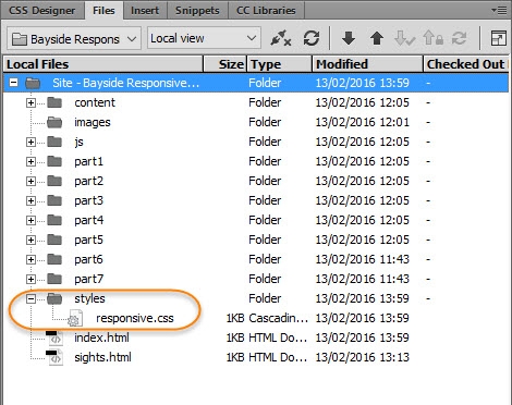 Style sheet is located correctly in a folder titled “styles”. 