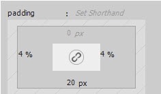 Setting padding on three sides