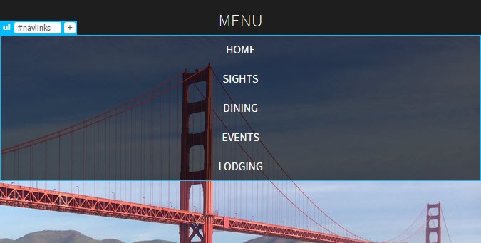The hero image moves up when the unordered list of navigation links is absolutely positioned.