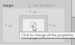 The link icon toggles on and off the ability to set all sides with a single value.
