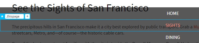 The class that identifies the current page has been applied to the second link.