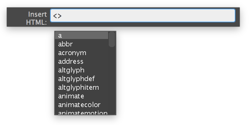 Quick Tag Editor in Insert HTML mode