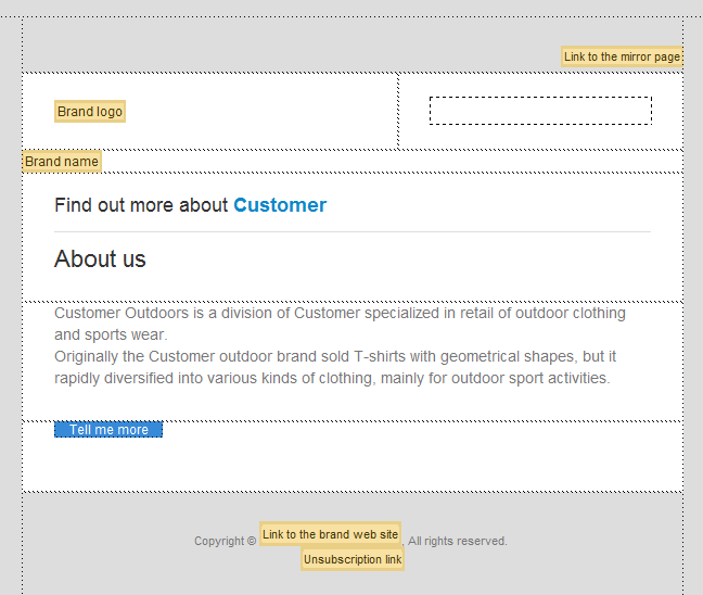Personalization fields and content blocks in Dreamweaver