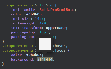 Color preview in Code view