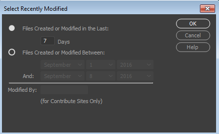 Finding recently modified files