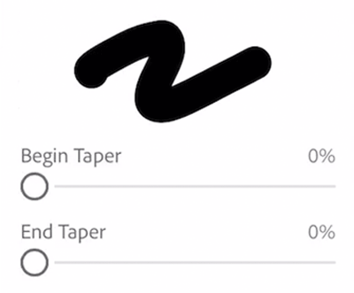 Adjust the thickness of your brush stroke ends