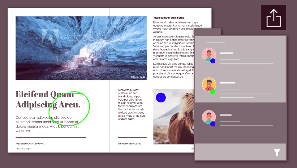 Share and collaborate with InDesign documents