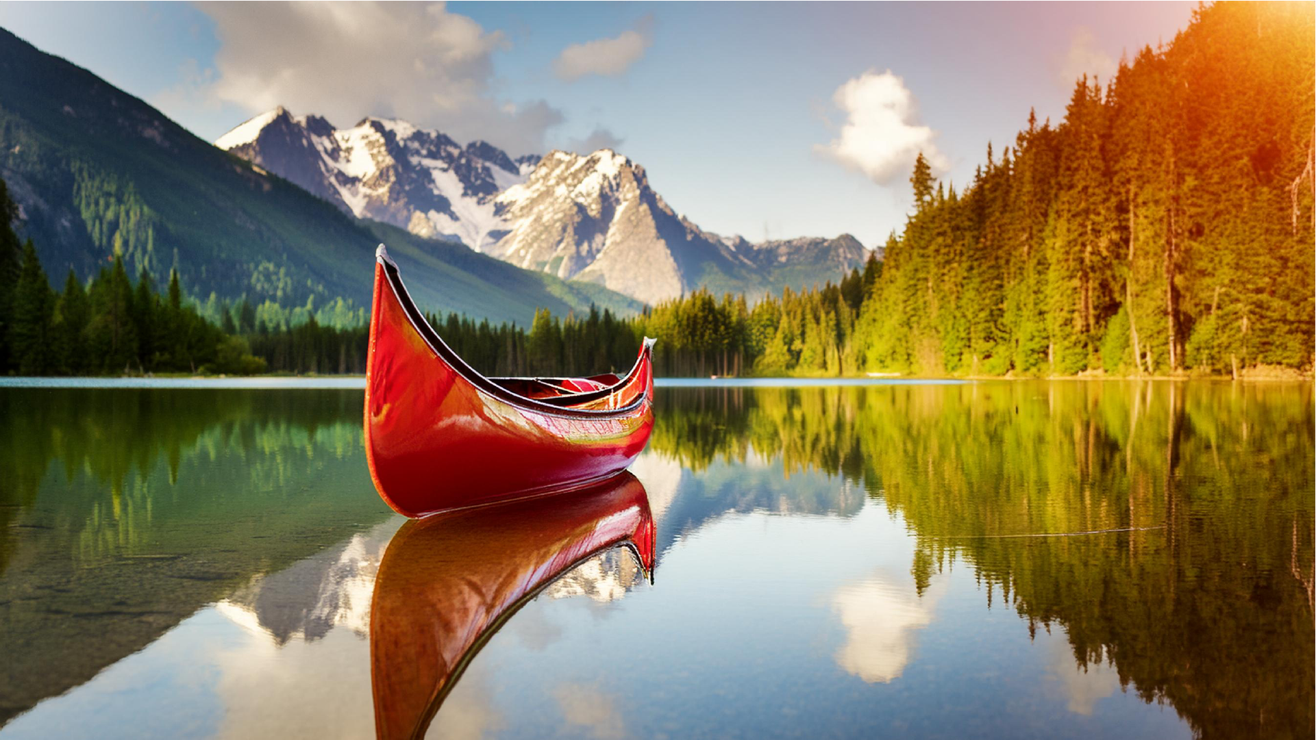 Lake landscape after the boat has been removed