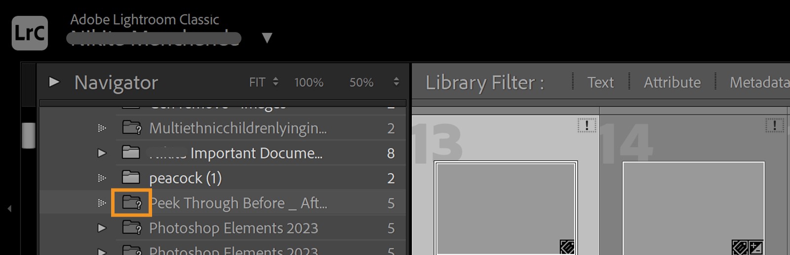 Missing folder icon is highlighted.