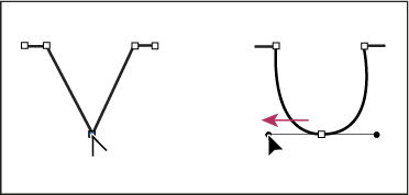 Photoshop convert between smooth points and corner points