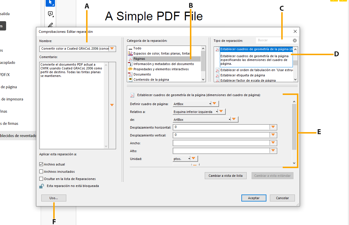 Se muestra la interfaz Editar reparación