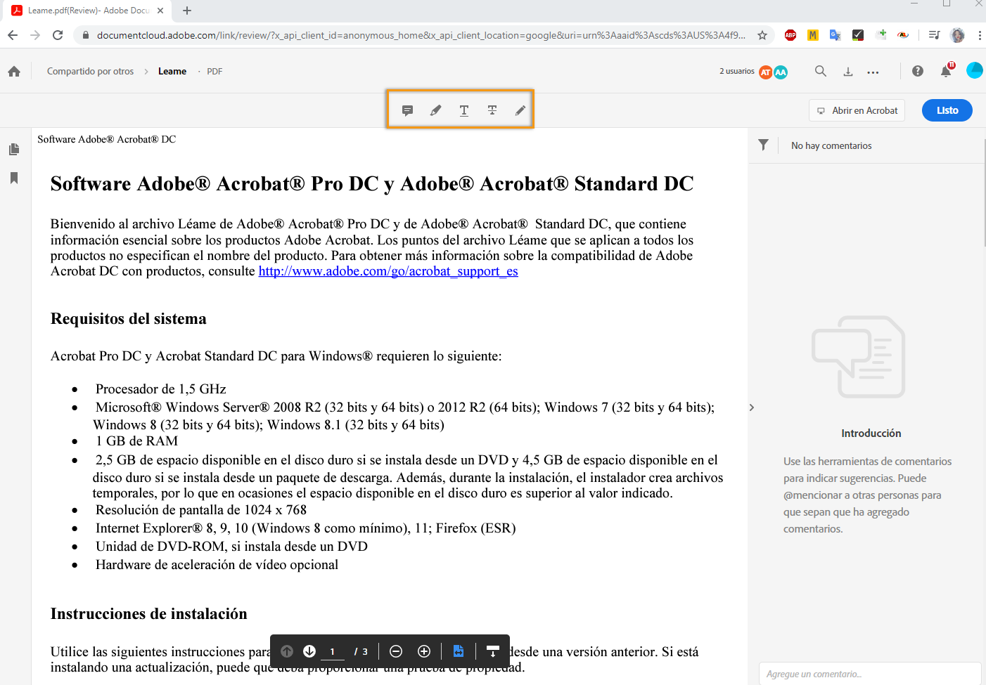 Revisar en un navegador web