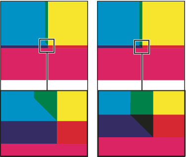 Primer plano de reventado y ejemplos