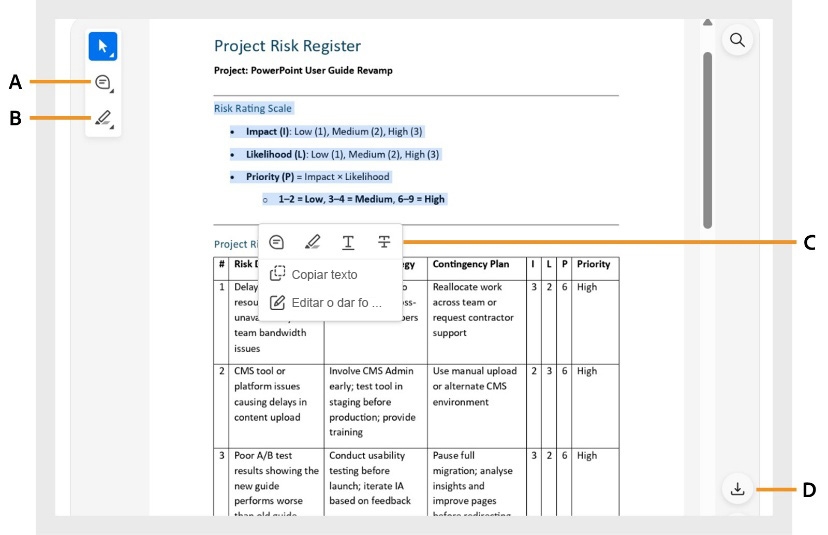 El widget de vista previa del conector de adobe acrobat en ChatGPT muestra el archivo procesado con las options de editar y descargar.