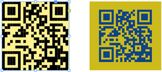 Modificación de atributos del marco del código QR