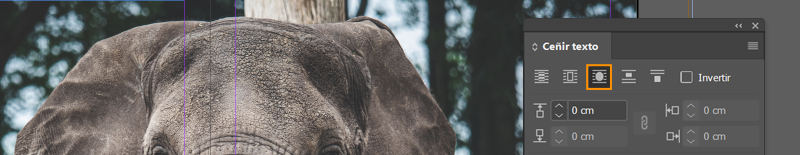 Ceñir alrededor de forma de objeto