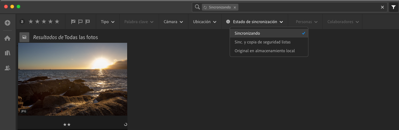 Filtro de sincronización
