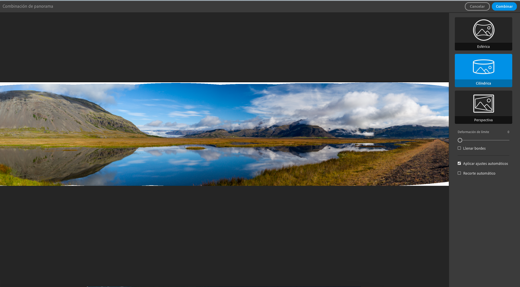 Proyección de diseño cilíndrica