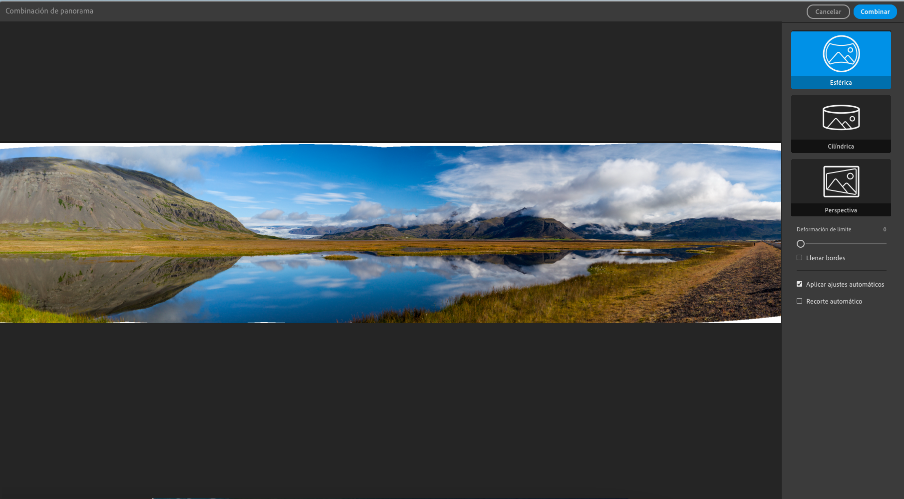 Proyección de diseño esférica