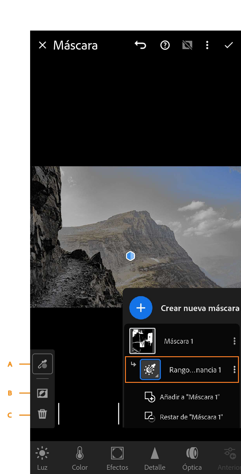 luminance-range-masking