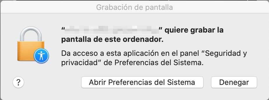 Cuadro de diálogo Grabación de pantalla