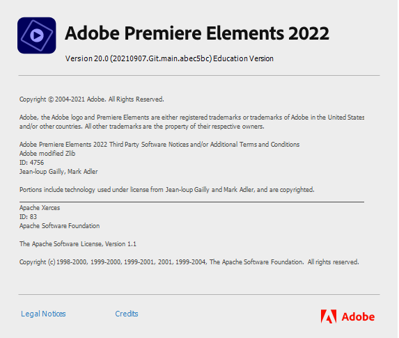 Versión del producto de Premiere Elements 2022