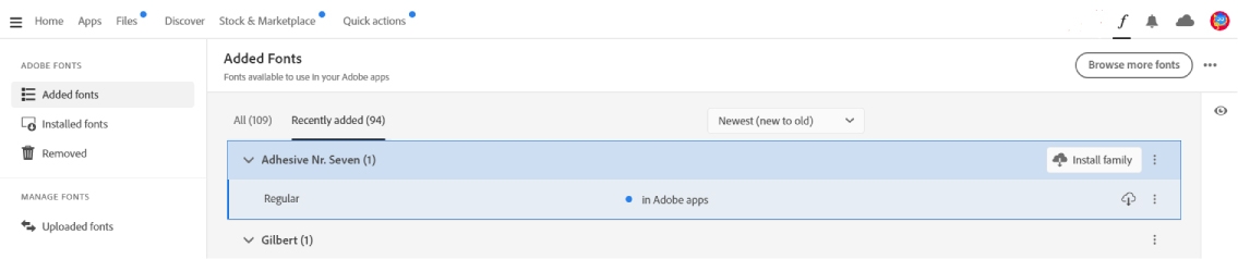 Tilaukseen lisätyt kirjasimet näkyvät.